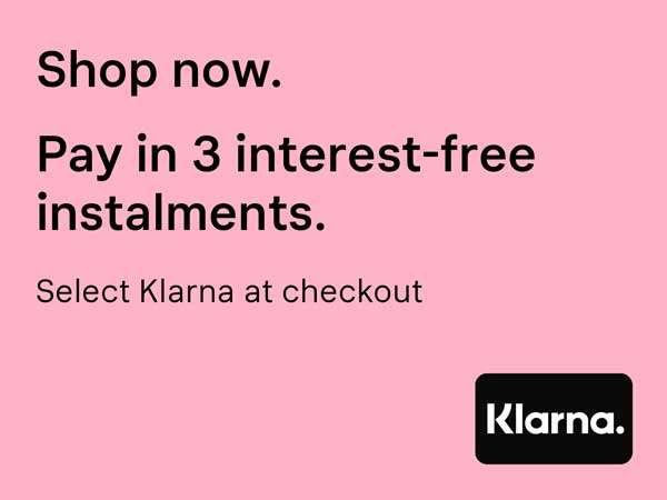 A pink background with the words "select karma at checkout" to shop for car security and pay in 3 interest-free installments.